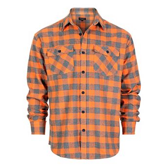 Gioberti Men's Plaid Checkered 100% Cotton Brushed Flannel Shirt