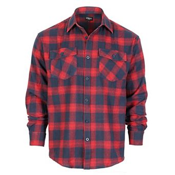 Gioberti Men's Plaid Checkered 100% Cotton Brushed Flannel Shirt