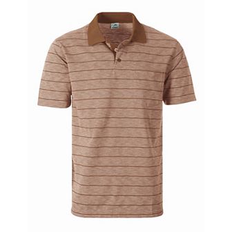 Gioberti Men's Regular Fit Yarn Dye Striped Short Sleeve Polo Shirt With Pocket