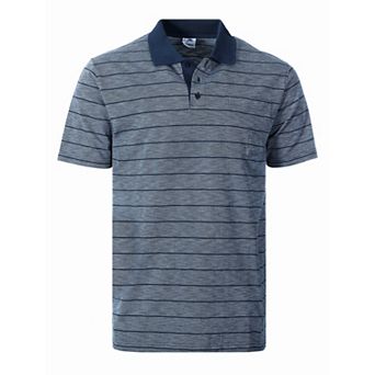 Gioberti Men's Regular Fit Yarn Dye Striped Short Sleeve Polo Shirt With Pocket