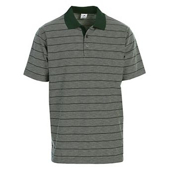 Gioberti Men's Regular Fit Yarn Dye Striped Short Sleeve Polo Shirt With Pocket