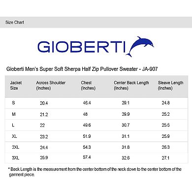 Gioberti Men's Super Soft Sherpa 1/4 Zip Pullover Sweater