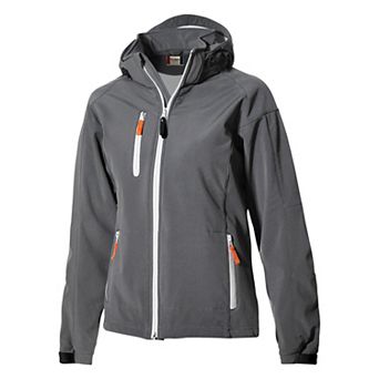 Clique Serac Stretch Softshell Hooded Full Zip Womens Jacket