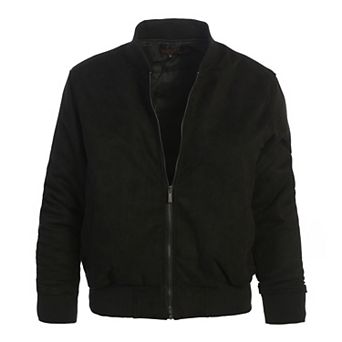 Gioberti Men's Faux Suede Bomber Jacket With Warm Light Inner Padding