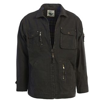 Gioberti Men's 100% Cotton Casual Outerwear Twill Multi Pocket Cargo Shirt Jacket