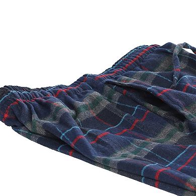 Gioberti Men's Yarn Dye Brushed Flannel Pajama Pants, Elastic Waist