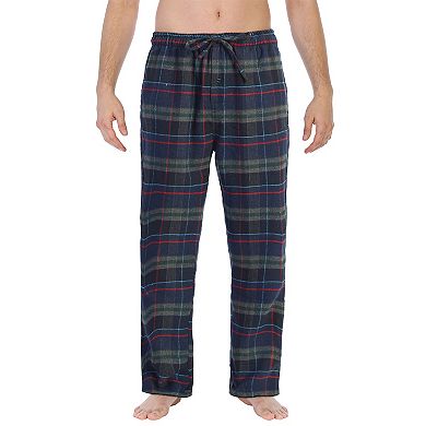 Gioberti Men's Yarn Dye Brushed Flannel Pajama Pants, Elastic Waist