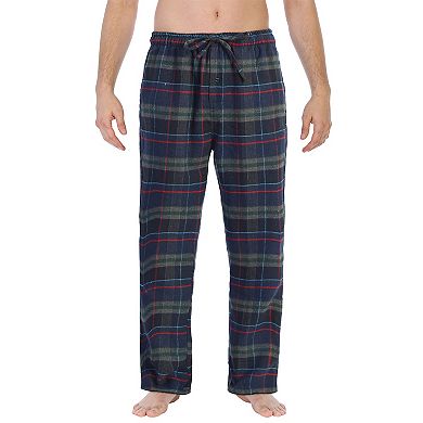 Gioberti Mens Yarn Dye Brushed Flannel Pajama Pants, Elastic Waist