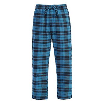Gioberti Men's Yarn Dye Brushed Flannel Pajama Pants, Elastic Waist