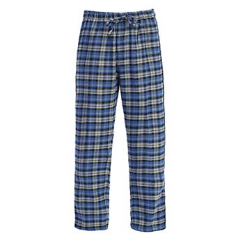 Gioberti Men's Yarn Dye Brushed Flannel Pajama Pants, Elastic Waist
