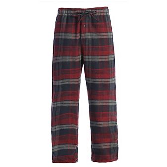 Gioberti Men's Yarn Dye Brushed Flannel Pajama Pants, Elastic Waist