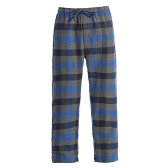 Gioberti Men's Yarn Dye Brushed Flannel Pajama Pants, Elastic Waist