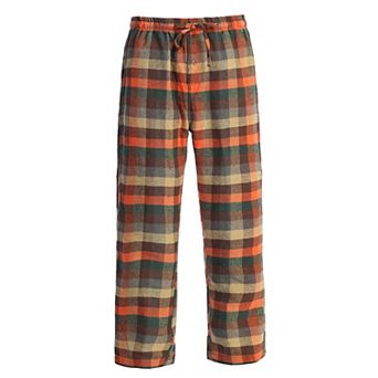 Gioberti Men's Yarn Dye Brushed Flannel Pajama Pants, Elastic Waist