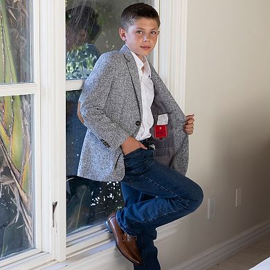 Gioberti Kid's Lightweight Formal Tweed Blazer Jacket