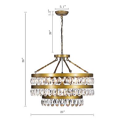 Greenville Signature 7-Light Crystal Chandelier for Living/Dining Room, Bedroom, Entryway