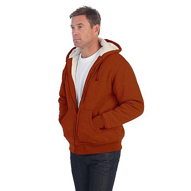Gioberti Men's Heavyweight Sherpa Lined Fleece Hoodie Jacket