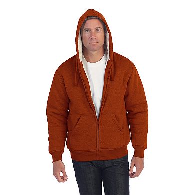 Gioberti Men's Heavyweight Sherpa Lined Fleece Hoodie Jacket