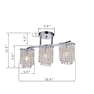 Greenville Signature 3-Light Cluster Cylinder Semi Flush Mount