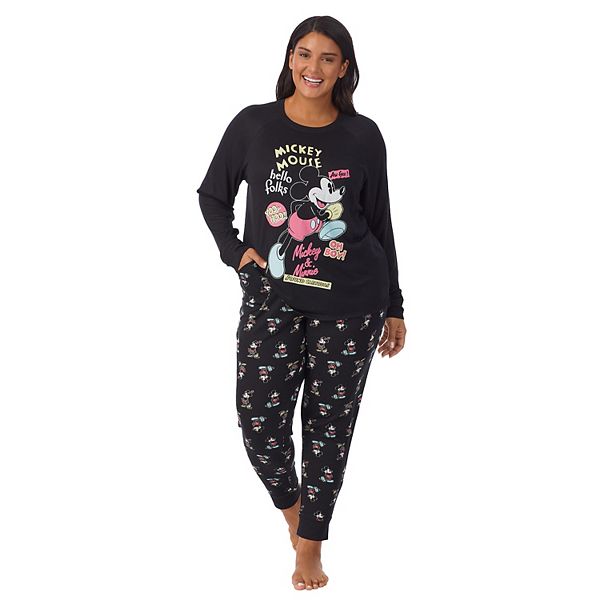 Plus Size Disney's Mickey Mouse Plus Size Retro Graphic Pajama Set