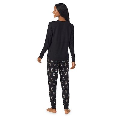 Disney's Mickey Mouse Women's Long Sleeve Shirt & Joggers Pajama Set