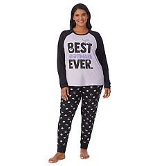 Disney Womens Plus Size Minnie Mouse T-Shirt Lounge Pajama Pants PC Set, Women's  Plus Size Disney Pajamas