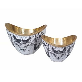 A&B Home Oval Aluminum Bowls 2 pc Set