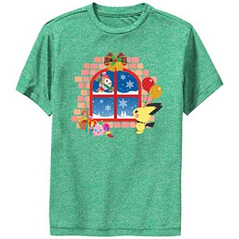 Boys Pokemon Winter Window Scene Performance Graphic Tee