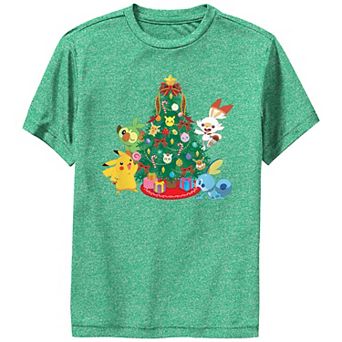 Boys Pokemon Christmas Tree Gathering Performance Graphic Tee