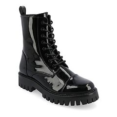 Women s Combat Boots Lace Up A Pair of Stylish Biker Boots Kohl s