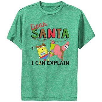 Boys SpongeBob SquarePants Dear Santa I Can Explain Performance Graphic Tee
