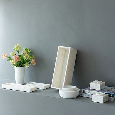 A&B Home Rectangular Marble Tray