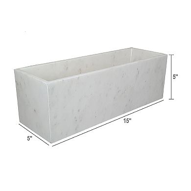 A&B Home Rectangular Marble Tray