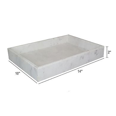 A&B Home Rectangular Marble Tray