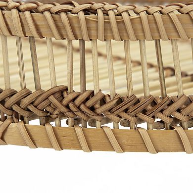 A&B Home Sienna Bamboo Woven Round Trays 3 Piece Set