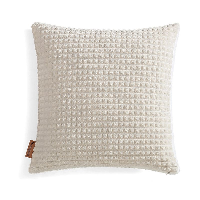 Koolaburra by UGG Sloan Plush Textured Throw Pillow, Sugar Brown