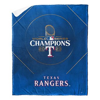 Texas Rangers 2023 World Series Champs Glory Rangers Silk Touch Sherpa Throw