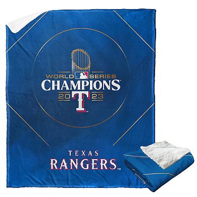 Texas Rangers 2023 World Series Champs Glory Rangers Silk Touch Sherpa Throw