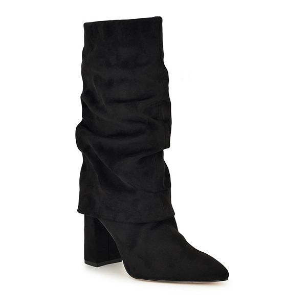 Nine West Francis Women's Block Heel Pointy Toe Dress Boots