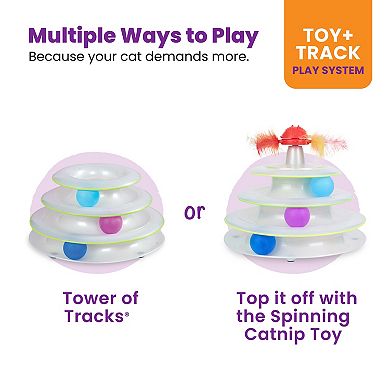 Catstages Tower Of Tracks With Mushroom Topper Cat Toy