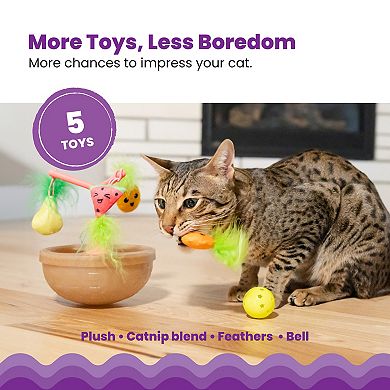 Catstages Hunt N Spin Fruit Bowl Cat Toy