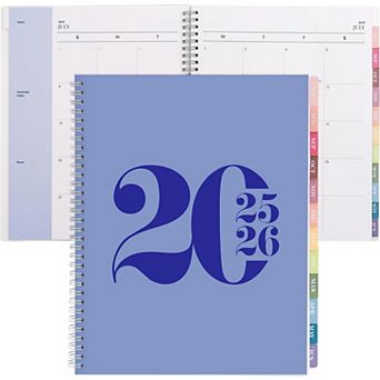 Rileys & Co 2025-2026 12-month Typographic Academic Weekly & Monthly Planner