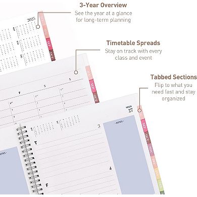 Rileys & Co 2025-2026 12-month Typographic Academic Weekly & Monthly Planner