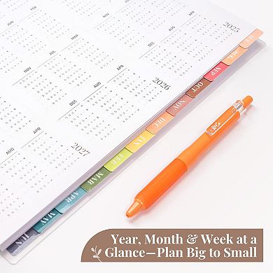Rileys & Co 2025-2026 12-month Typographic Academic Weekly & Monthly Planner