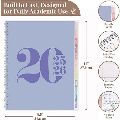 Rileys & Co 2025-2026 12-month Typographic Academic Weekly & Monthly Planner