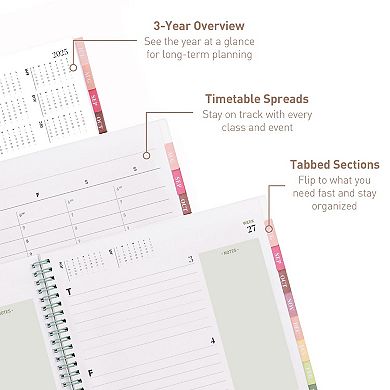 Rileys & Co 2025-2026 12-month Typographic Academic Weekly & Monthly Planner