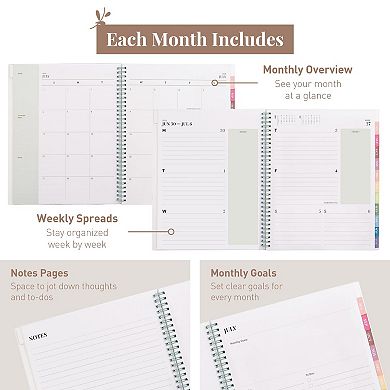Rileys & Co 2025-2026 12-month Typographic Academic Weekly & Monthly Planner