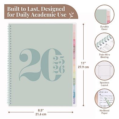 Rileys & Co 2025-2026 12-month Typographic Academic Weekly & Monthly Planner