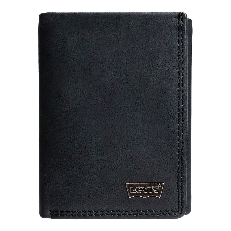 Men's Levi's® RFID-Blocking Extra Capacity Trifold Wallet, Black