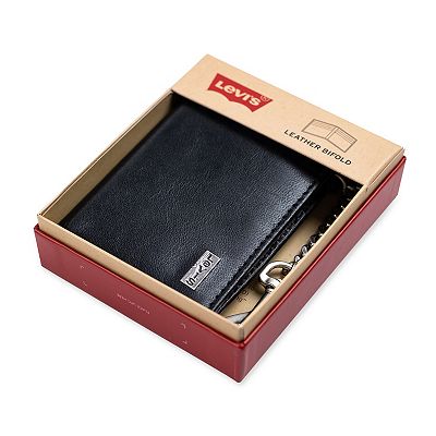 Levi's® RFID-Safe Leather Duo Fold Wallet with Removable Chain