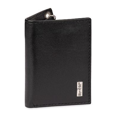 Levi's® RFID-Safe Leather Duo Fold Wallet with Removable Chain